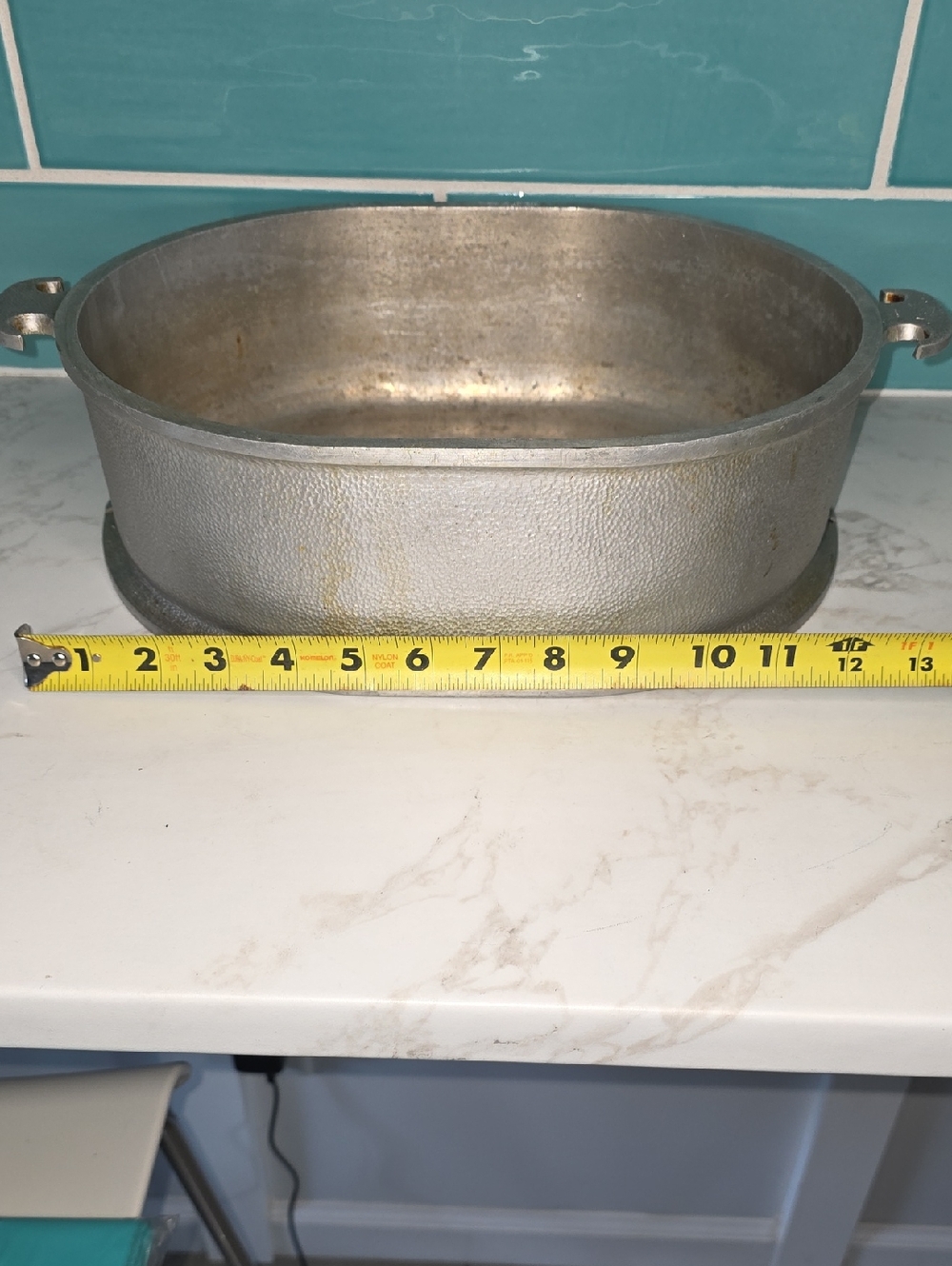 Guardian Service Oval Cast Aluminum Roasting Pan in Silver